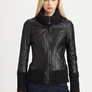 Mackage Knit collar Leather Jacket